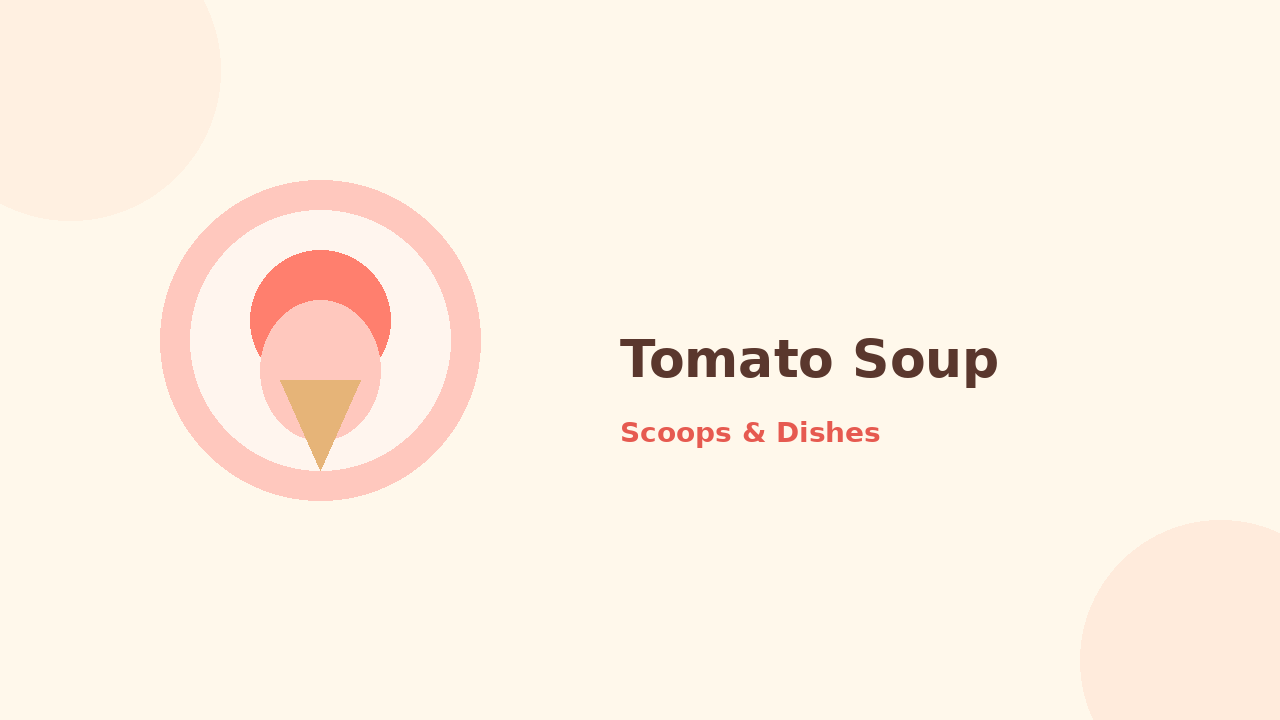 Tomato Soup — cartoon recipe illustration