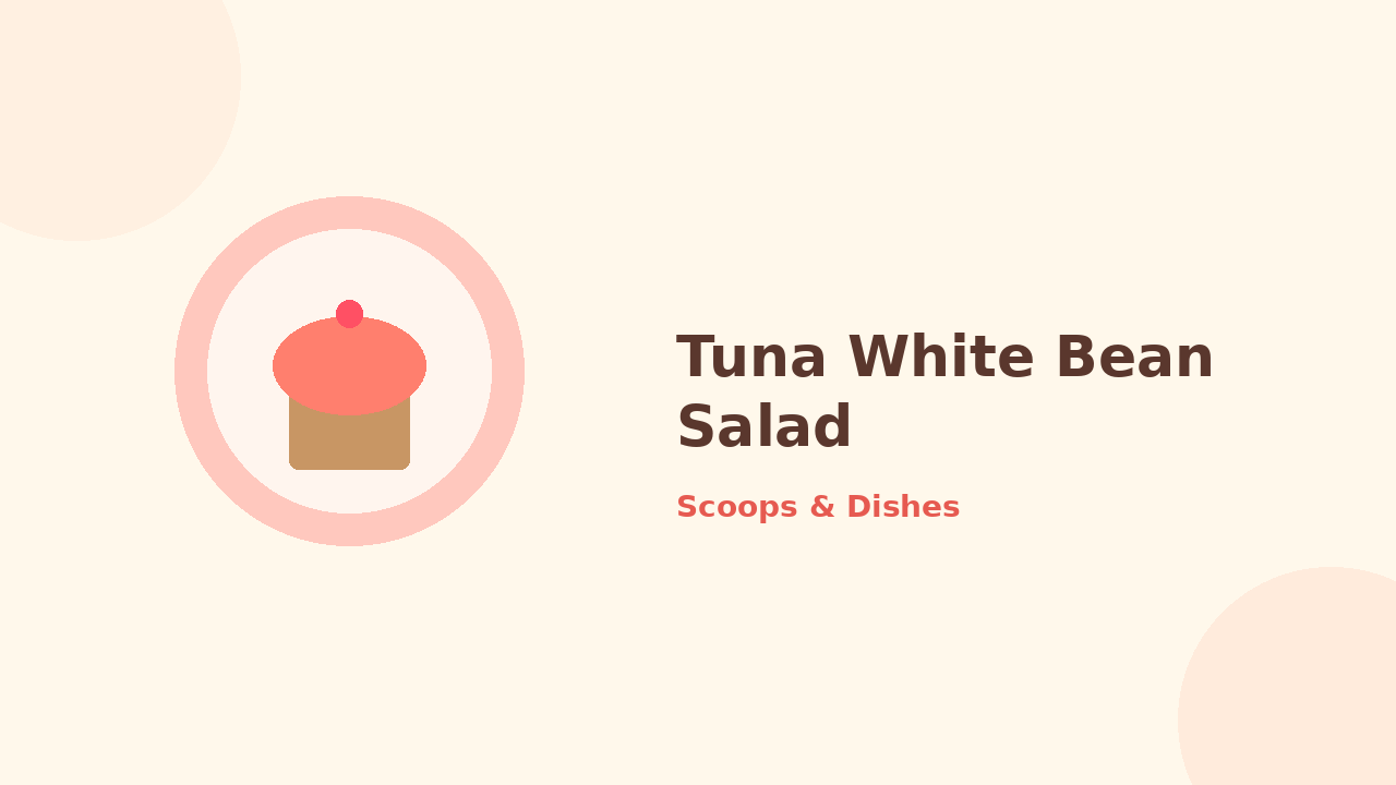 Tuna White Bean Salad — cartoon recipe illustration