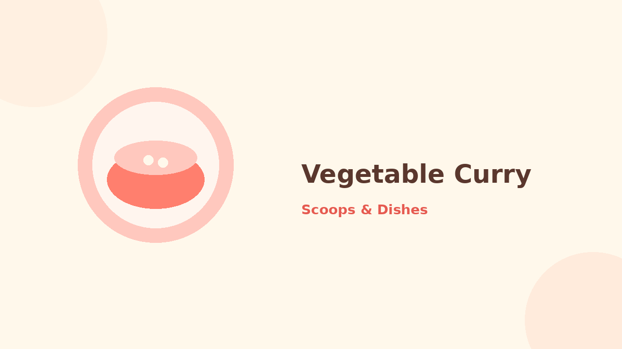 Vegetable Curry — cartoon recipe illustration