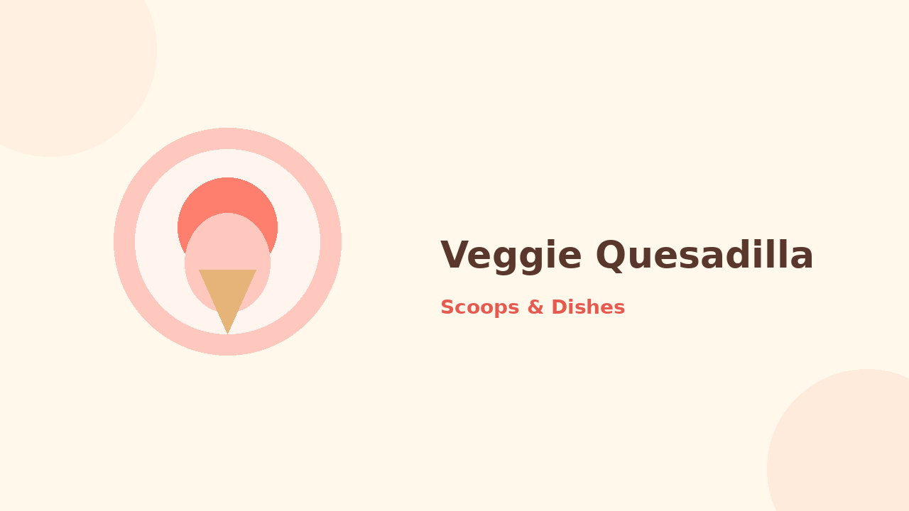 Veggie Quesadilla — cartoon recipe illustration
