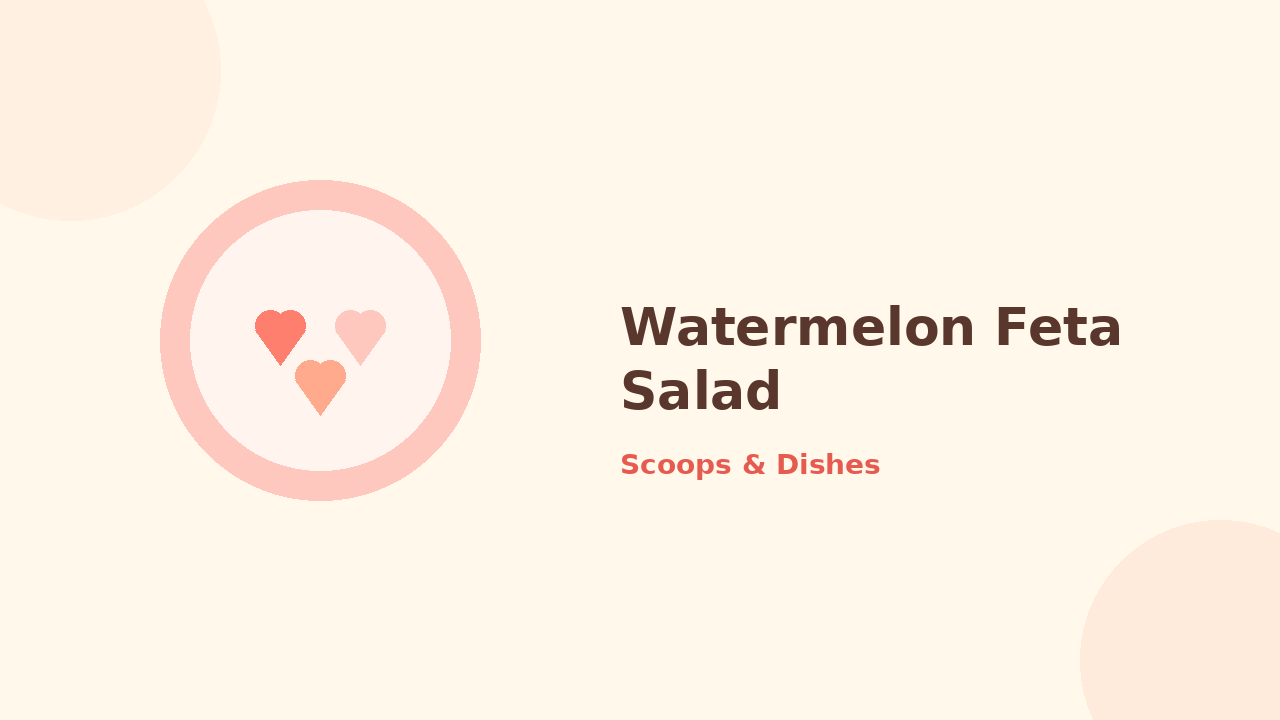 Watermelon Feta Salad — cartoon recipe illustration